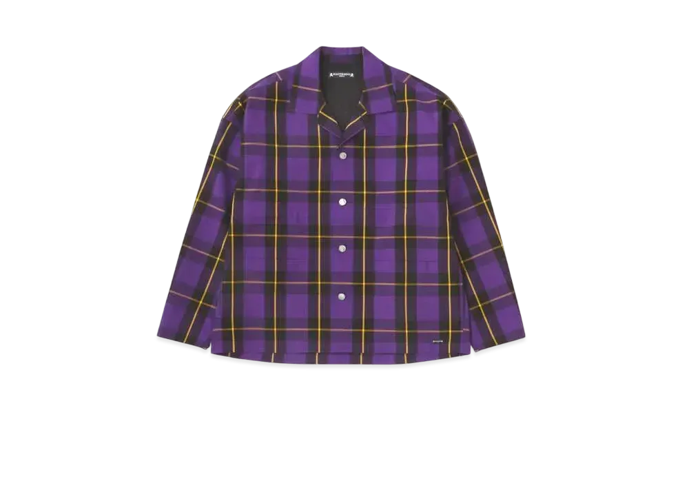 mastermind WORLD Block Plaid Work LS Shirt "Purple Base (Purple Plaid)"