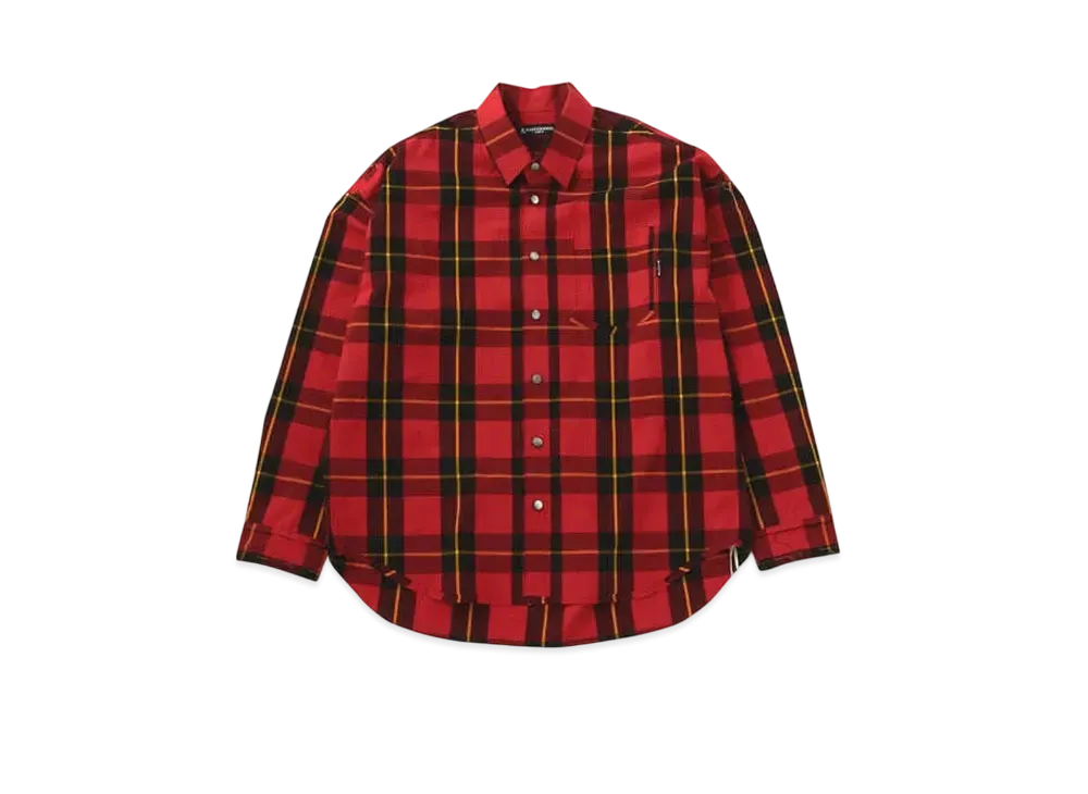 mastermind WORLD Block Plaid LS Shirt "Red (Block Plaid)"