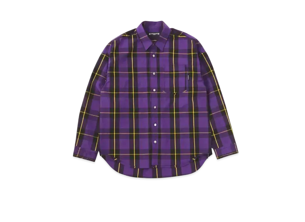 mastermind WORLD Block Plaid LS Shirt "Purple Base (Purple Plaid)"