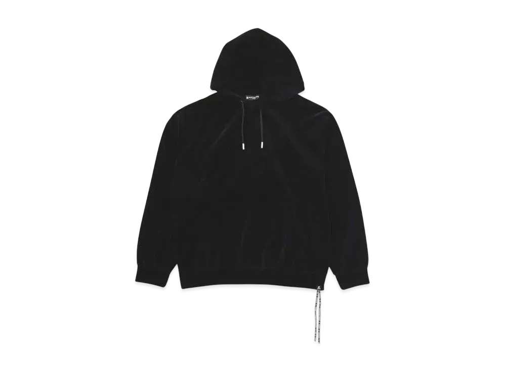 mastermind WORLD Boxy Velour Hoodie "Black"