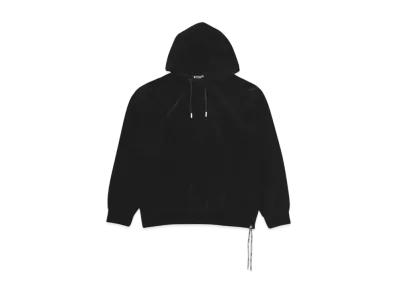 mastermind WORLD Boxy Velour Hoodie "Black"