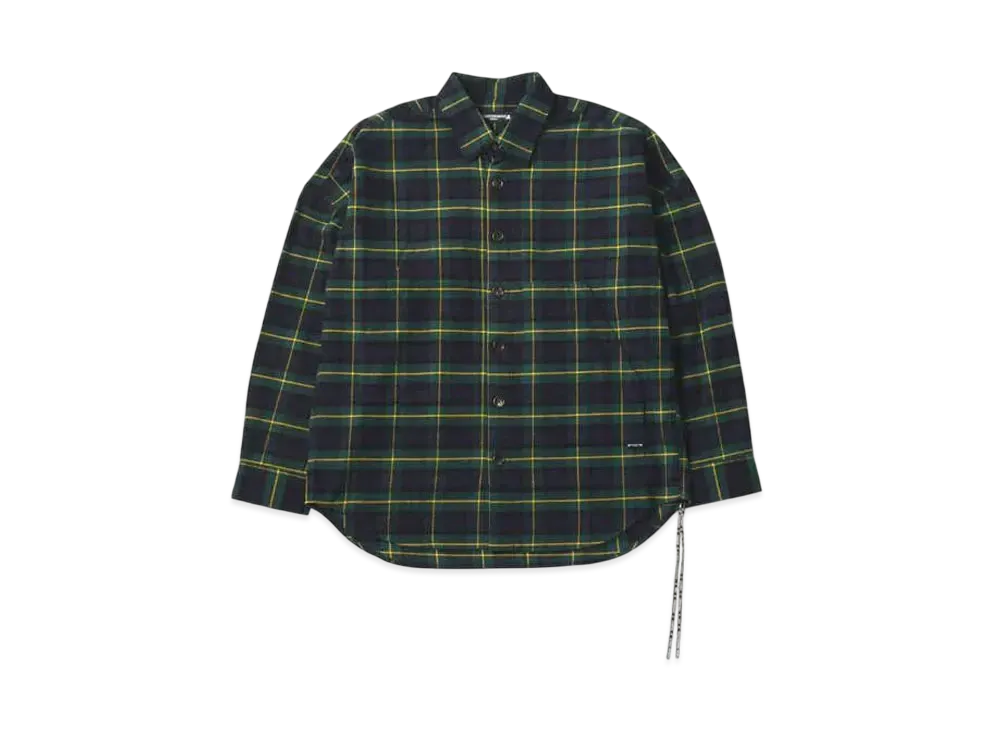 mastermind WORLD Oversized Flannel Shirt "Olive"