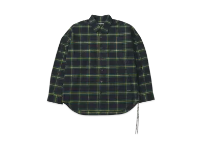mastermind WORLD Oversized Flannel Shirt "Olive"