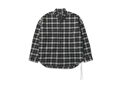 mastermind WORLD Oversized Flannel Shirt "Black"