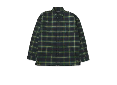 mastermind WORLD Reversible Flannel Shirt "Olive"