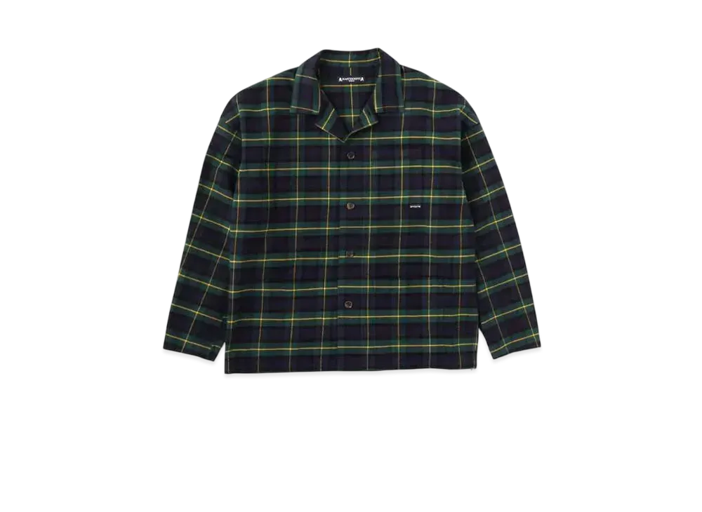 mastermind WORLD Flannel Shirt Jacket "Olive"