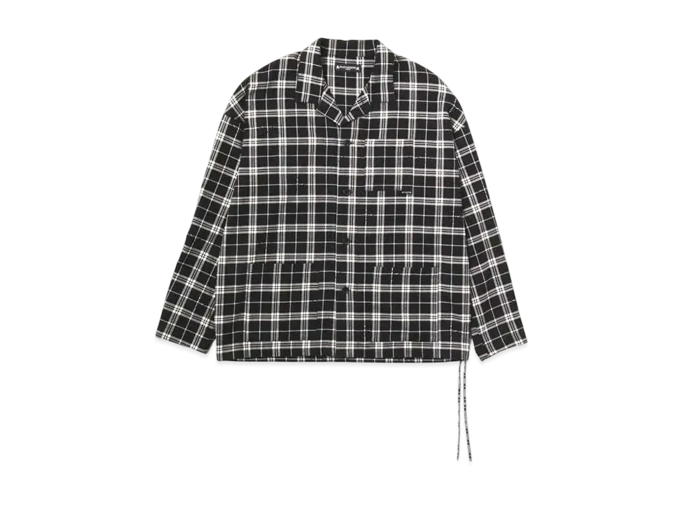 mastermind WORLD Flannel Shirt Jacket "Black"