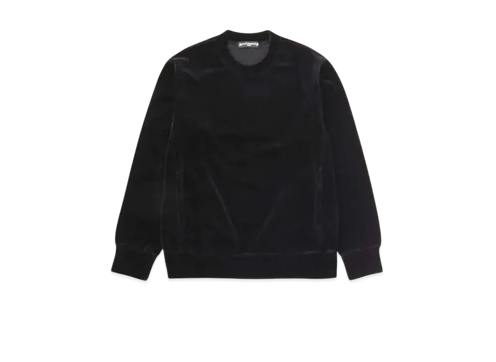 mastermind WORLD Velour Crewneck "Black"