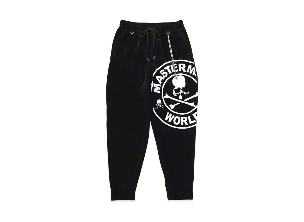 mastermind WORLD Velour Track Pants "Black"