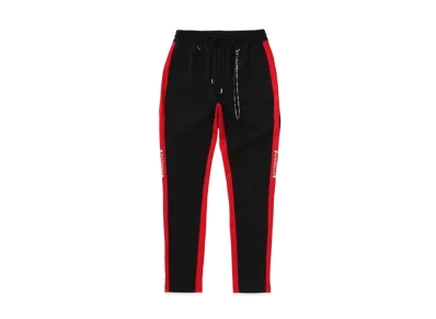 mastermind WORLD Slim Fit Track Pants "Black Red"
