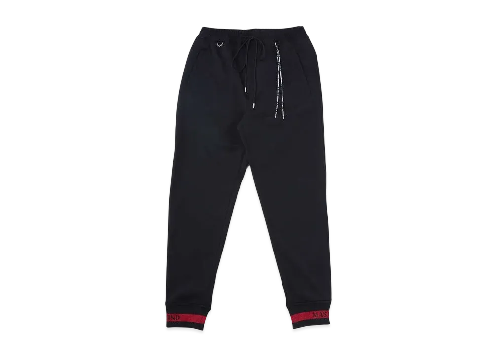 mastermind WORLD Slim Fit Colorribbed Track Pants "Black Red"