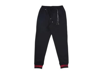 mastermind WORLD Slim Fit Colorribbed Track Pants "Black Red"