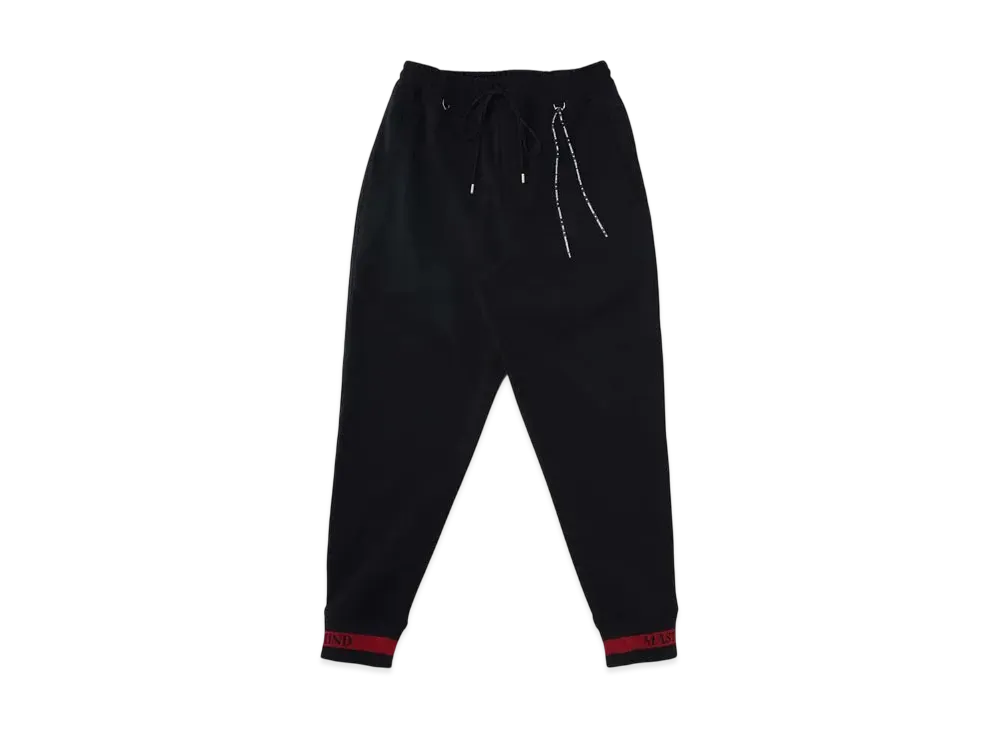 mastermind WORLD Regular Colorribbed Track Pants "Black Red"