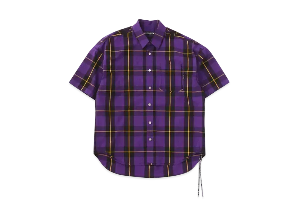 mastermind WORLD Block Plaid SS Shirt "Purple Base (Purple Plaid)"