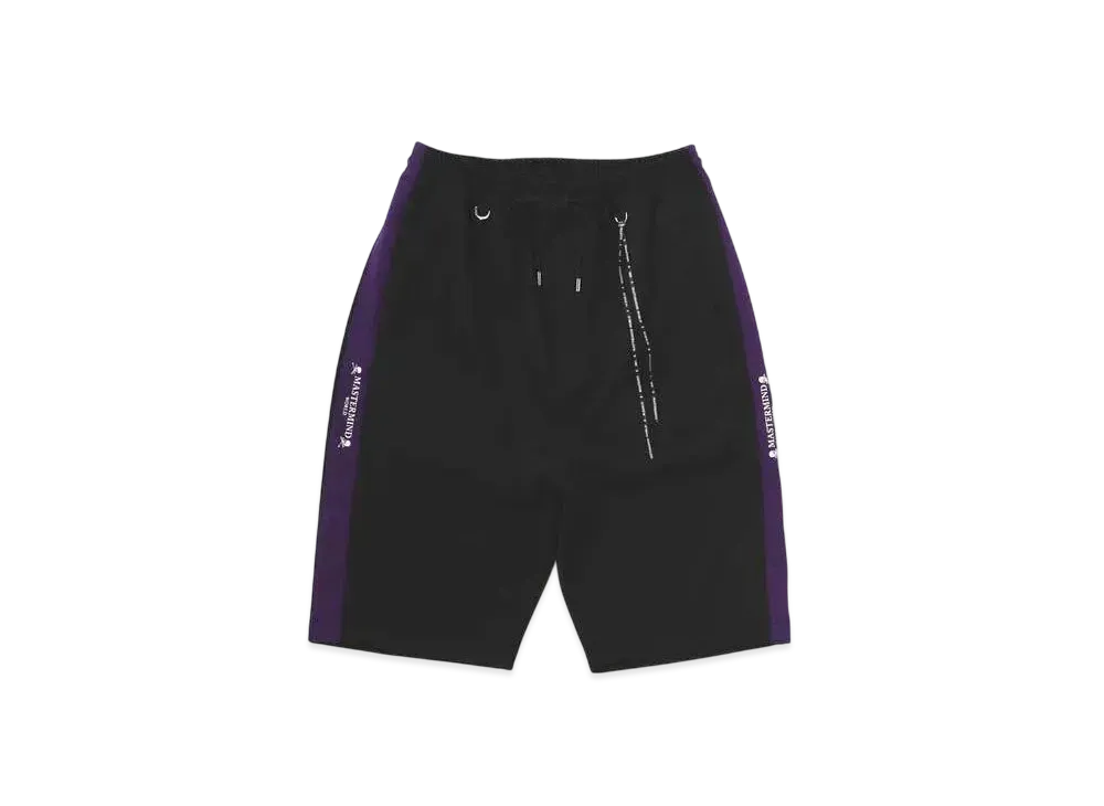 mastermind WORLD Loose Side Line Track Shorts "Black Purple"