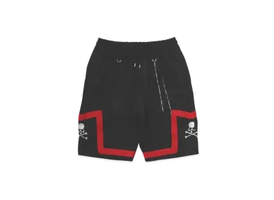 mastermind WORLD Jacquard Tape Bb Shorts "Black (Red Tape)"