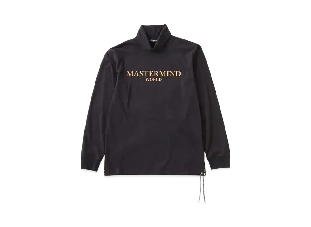 mastermind WORLD Cork Mockneck LS Tee "Black"