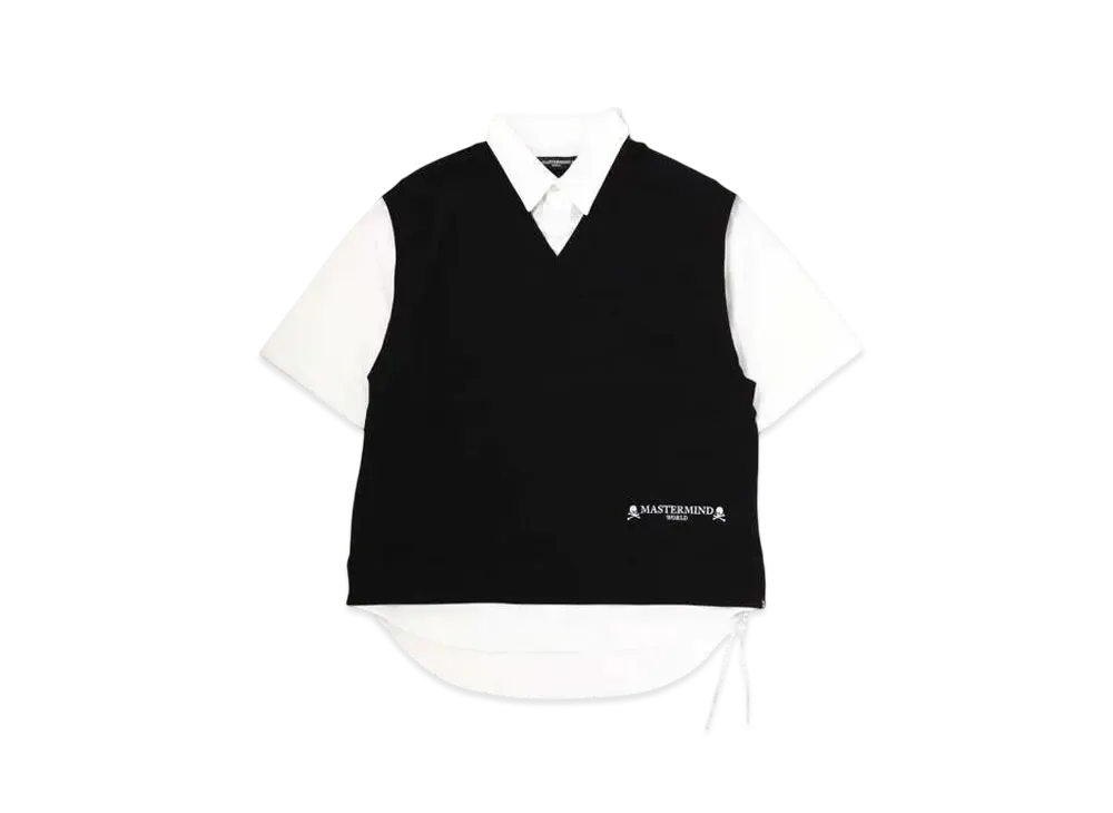 mastermind WORLD Boxy SS Collar Crewneck "Black"