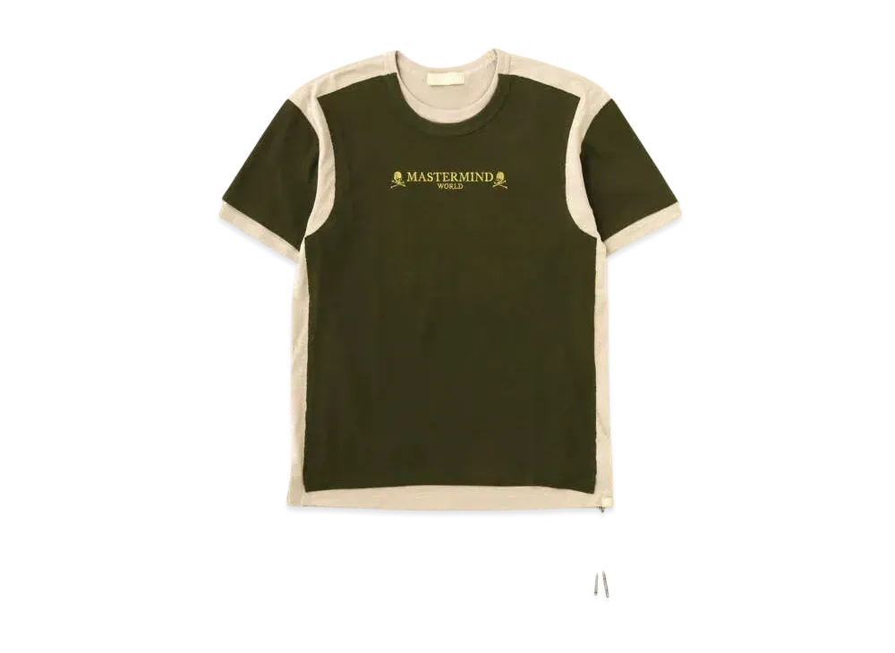 mastermind WORLD Double Layered Tee "Olive Sand"