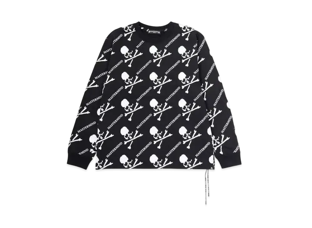 mastermind WORLD All Over Print Crewneck "Black"