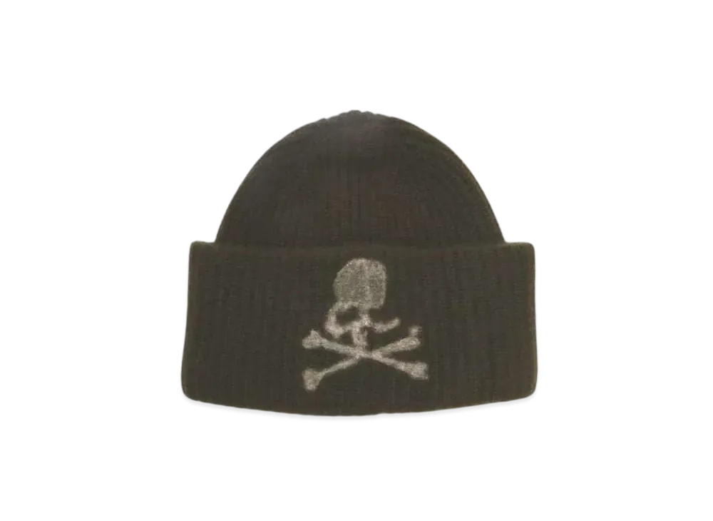 mastermind WORLD Cashmere Needle Punch Beanie "Olive"