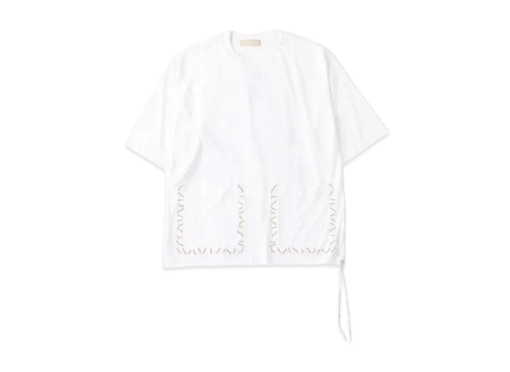 mastermind WORLD Boxy Hand Stitched Tee "White"