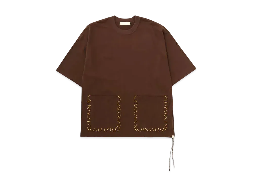 mastermind WORLD Boxy Hand Stitched Tee "Brown"