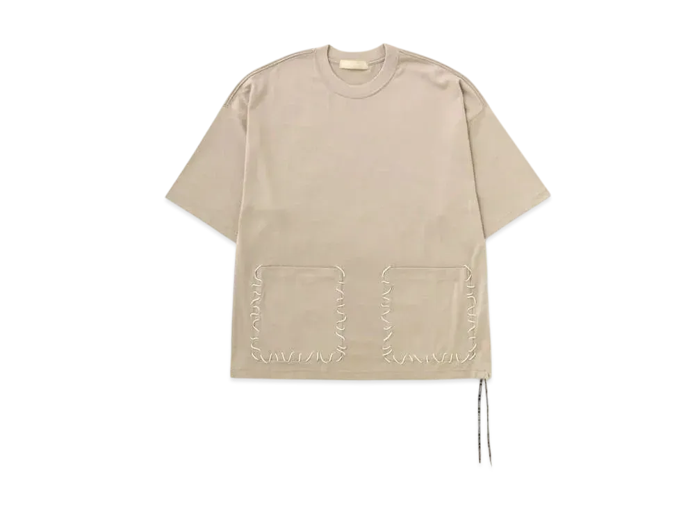 mastermind WORLD Boxy Hand Stitched Tee "Sand"