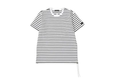 mastermind WORLD 2 Color Striped Tee "White"