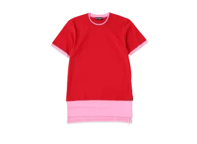 mastermind WORLD Layered Tee "Red Pink"