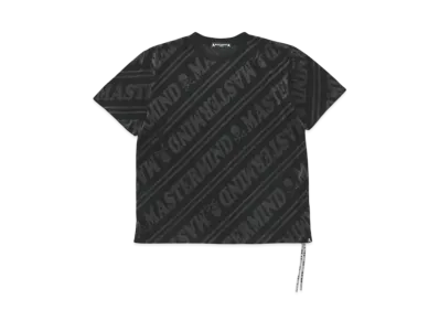 mastermind WORLD Velour Diagonal Tee "Black Charcoal"