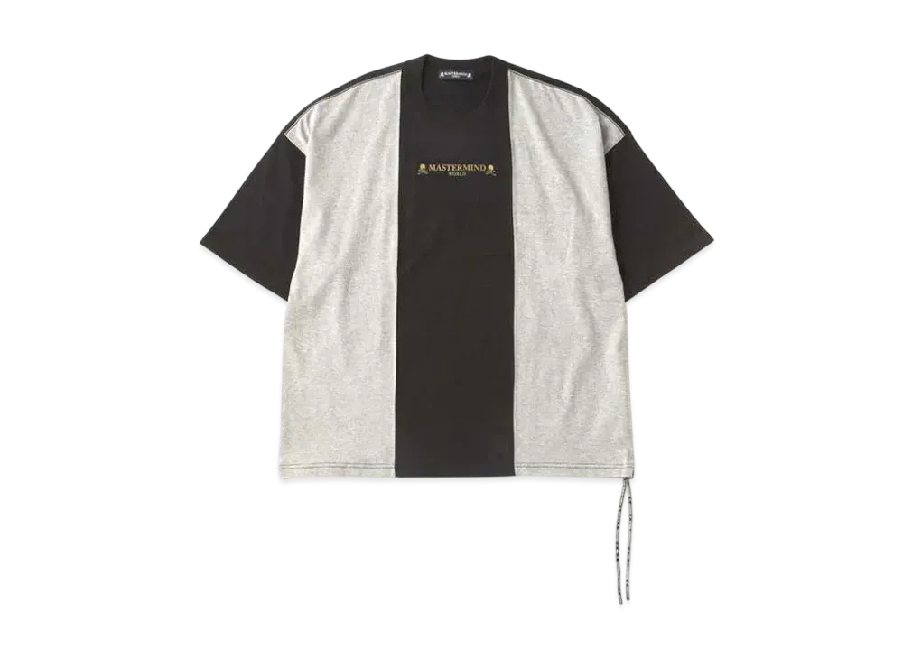 mastermind WORLD Boxy Vertical Tee "Black Top Gray"