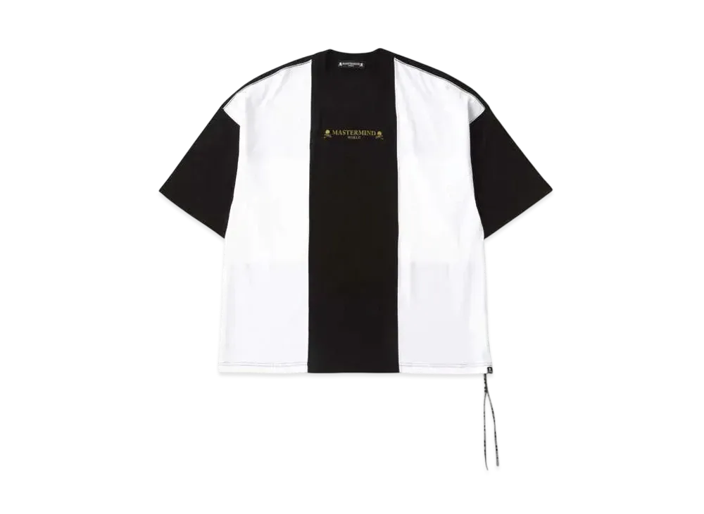 mastermind WORLD Boxy Vertical Tee "Black White"