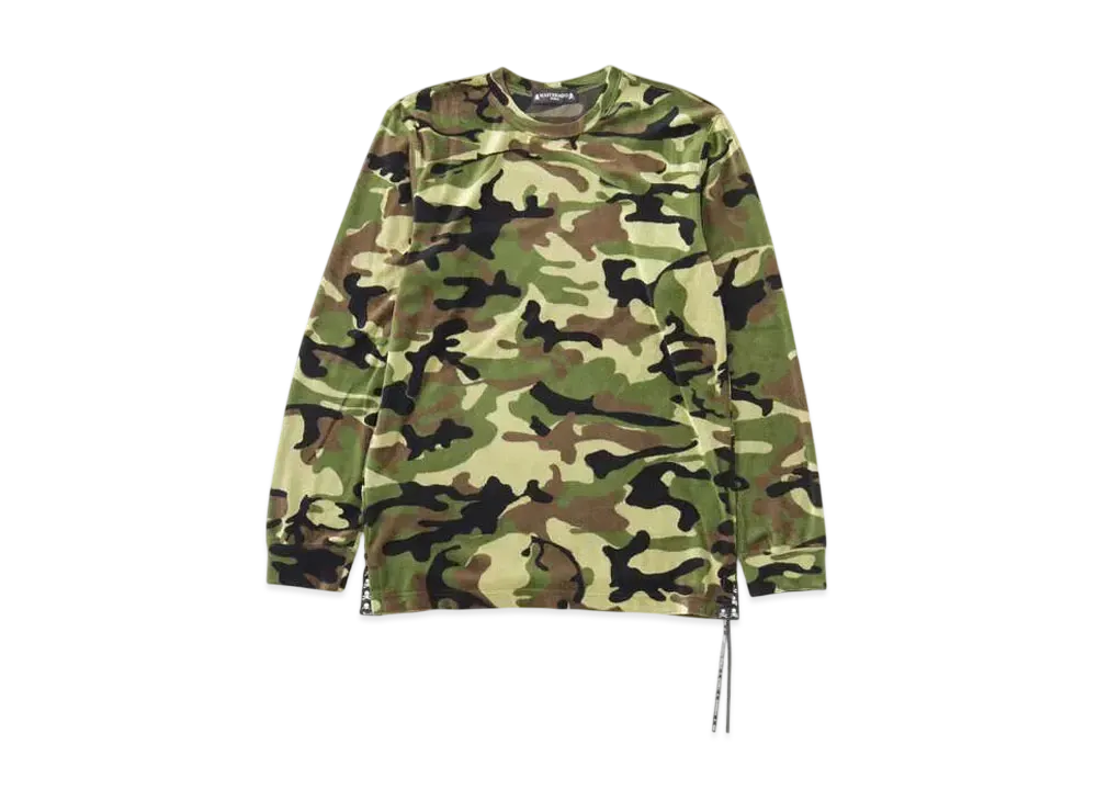 mastermind WORLD Velour LS Tee "Wood Land"