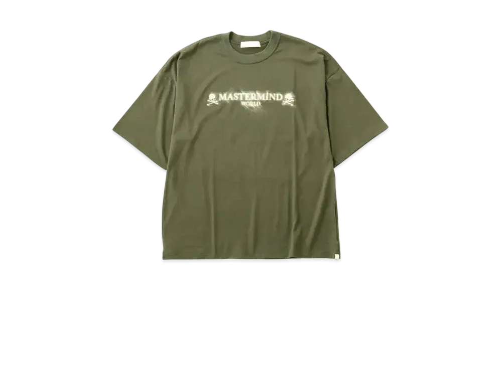 mastermind WORLD Boxy Sand Logo Tee "Olive"