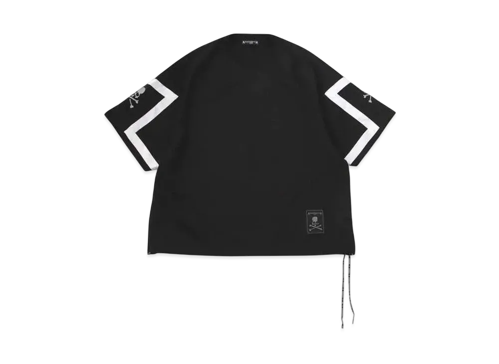 mastermind WORLD Oversized Jacquard Tape Tee "Black (White Tape)"