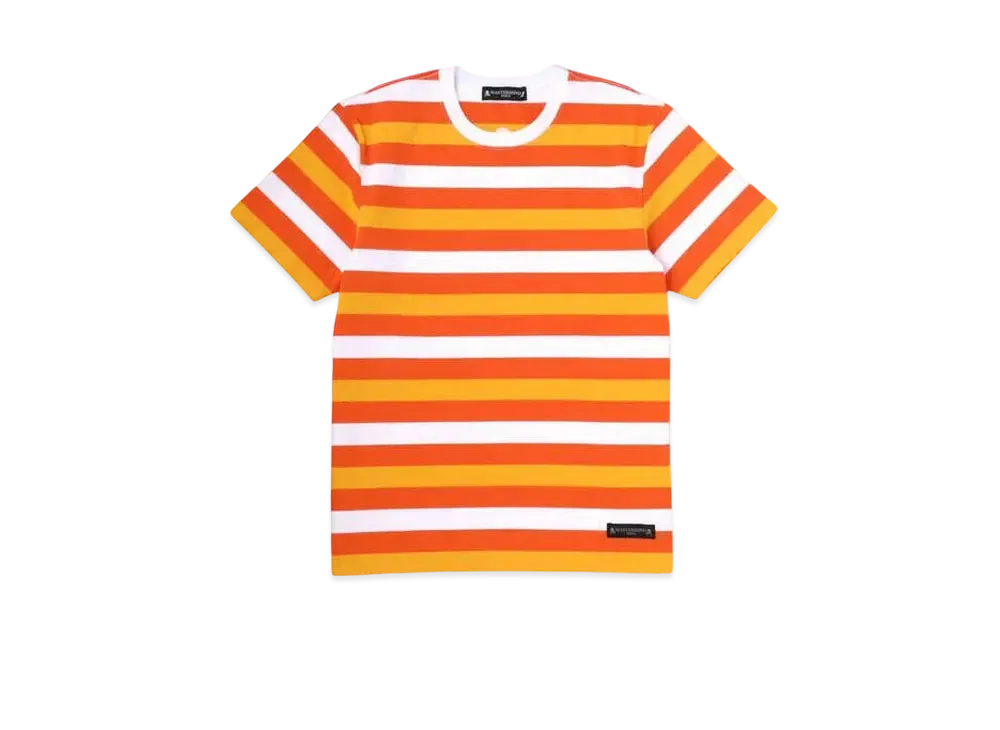 mastermind WORLD Stripe SS Tee "Orange Yellow White"