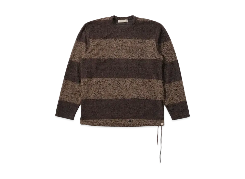 mastermind WORLD Pile Stripe Tee "Brown Camel"