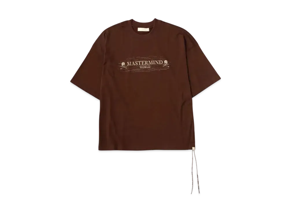 mastermind WORLD Boxy Noise Tee "Brown"