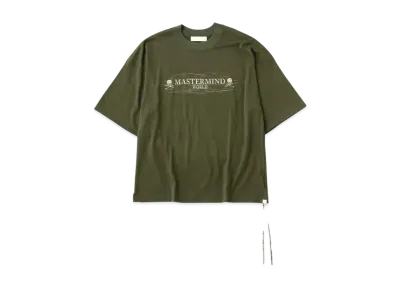mastermind WORLD Boxy Noise Tee "Olive"