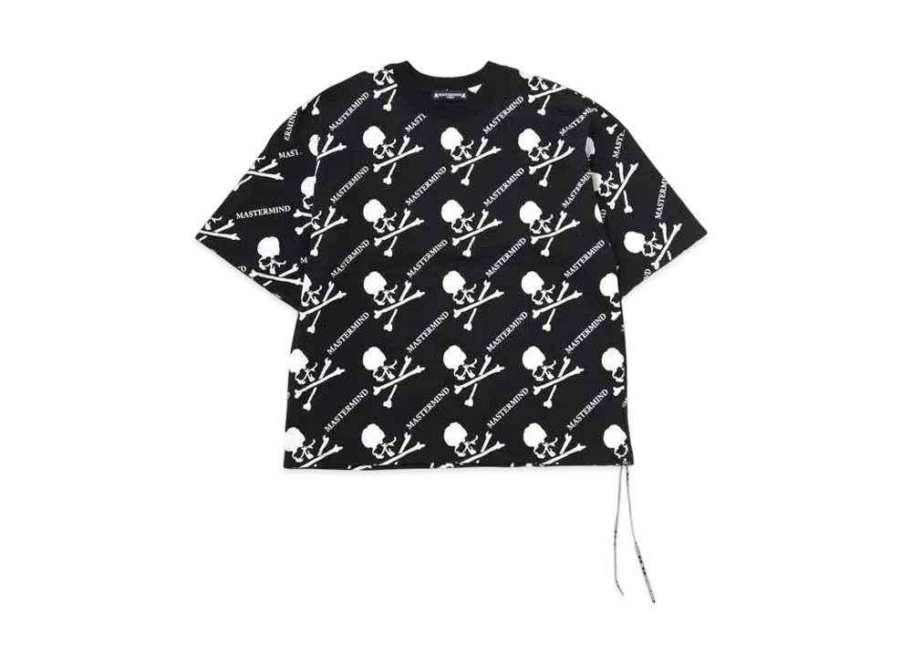 mastermind WORLD B. All Over Print SS Crewneck "Black"