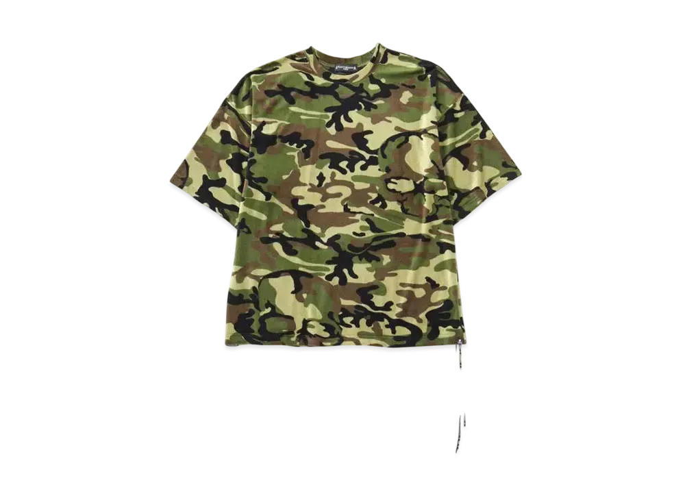 mastermind WORLD Boxy Velour Tee "Wood Land"