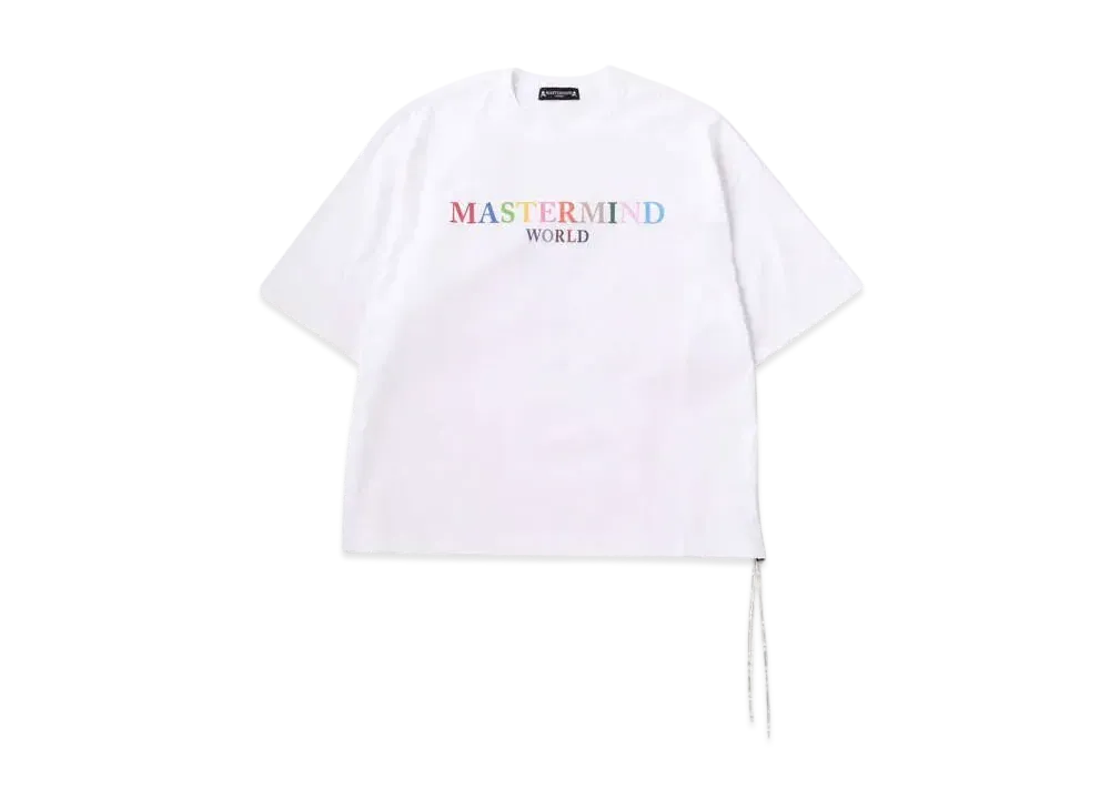 mastermind WORLD Boxy Colored Logo Tee "White"