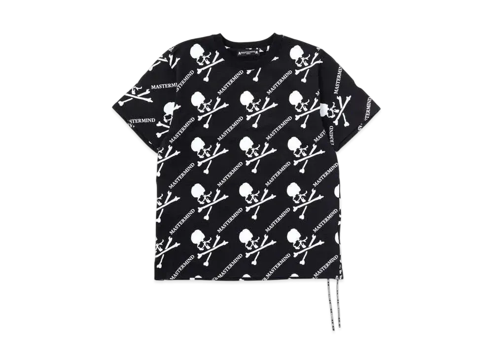 mastermind WORLD All Over Print SS Crewneck "Black"