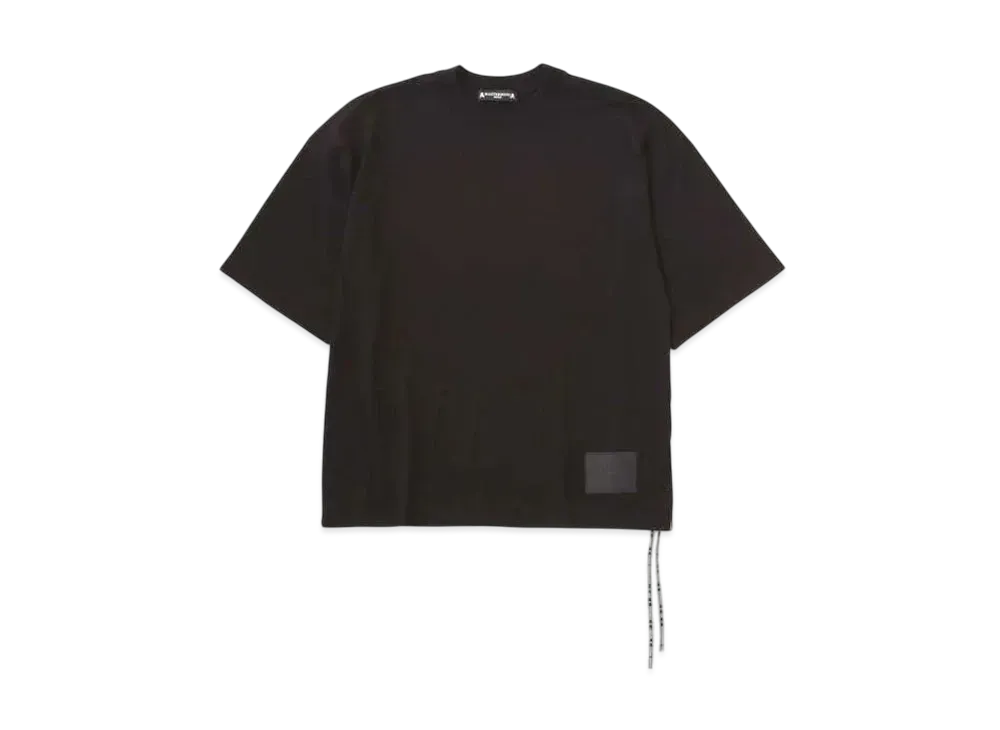 mastermind WORLD Boxy Leather Patch Tee "Black"