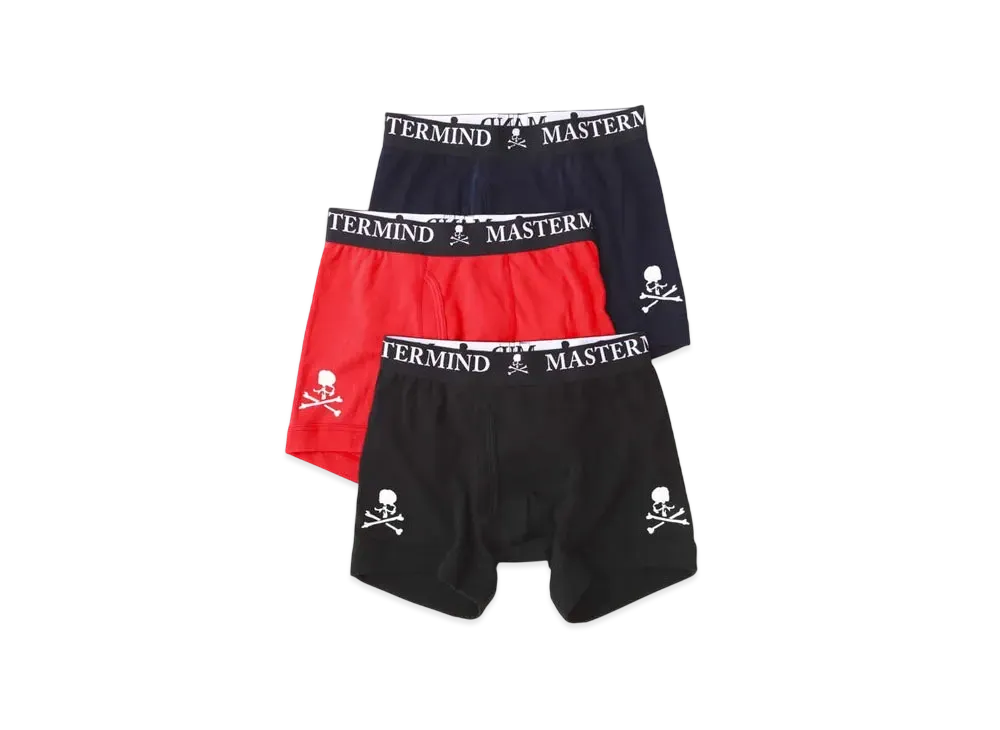 mastermind WORLD Boxer Briefs Set "Red Navy Black"