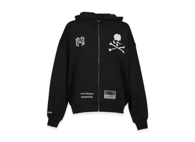 MASTERMIND WORLD x Mitchell&Ness Zip Up Hoodie "Black"