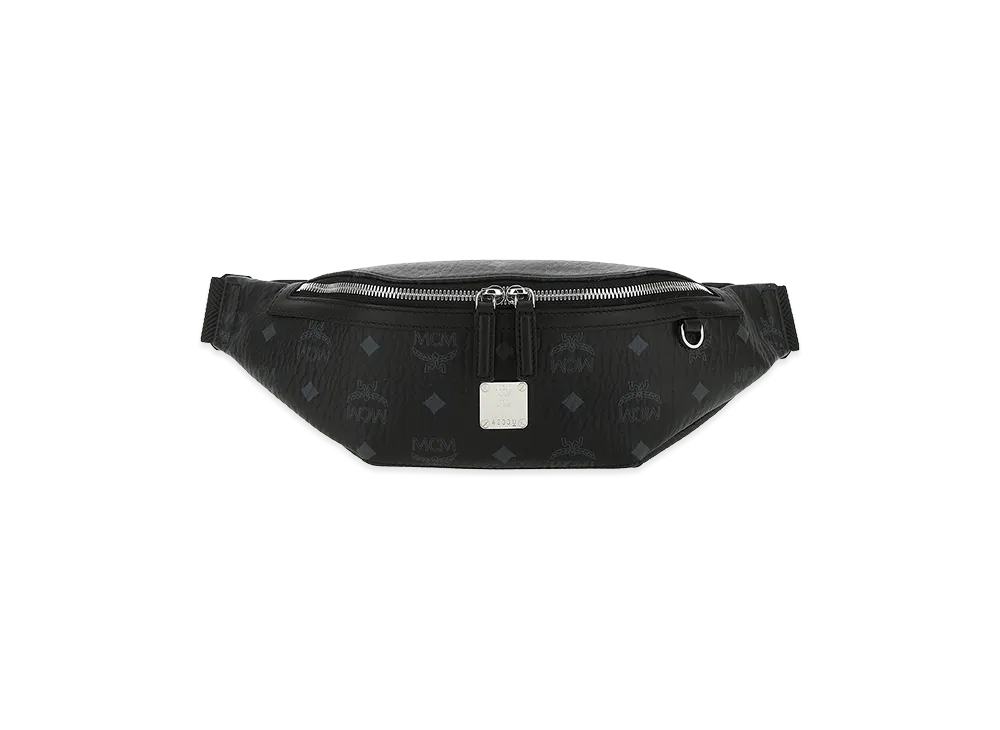 MCM Fursten Belt Bag In Visetos "Black"