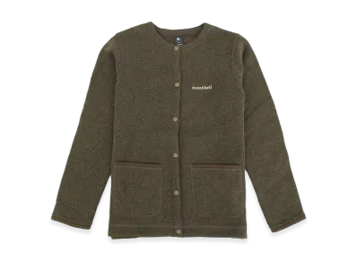 mont-bell Women's ClimaPlus Knit Cardigan "Dark Brown"