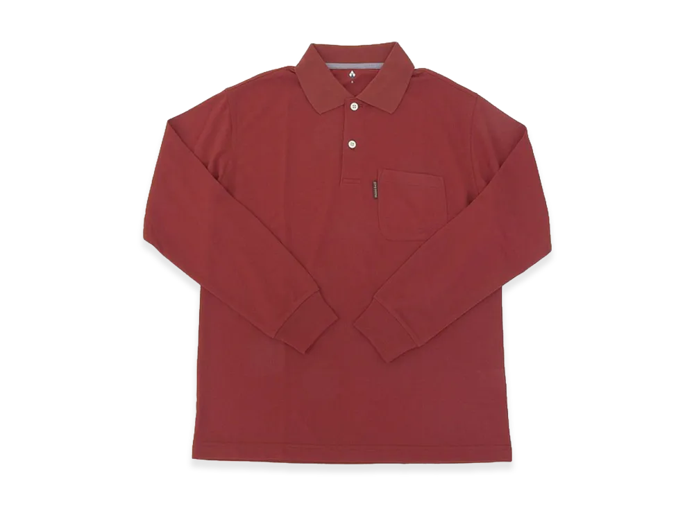 mont-bell Long Sleeve Polo Shirt "Wine Red"